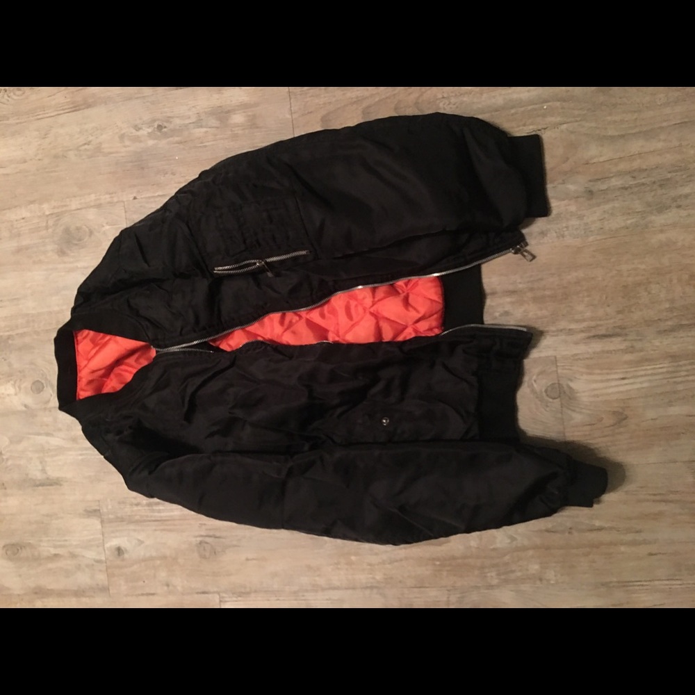 Black bomber jacket